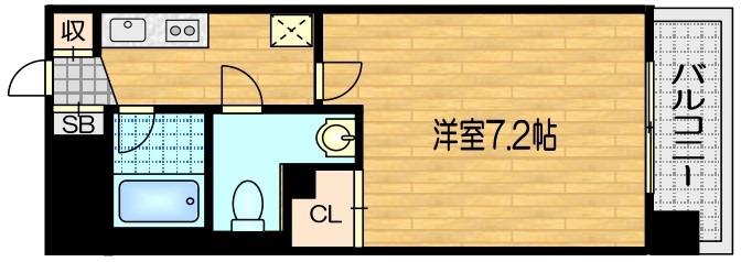 和泉ハイツ(1K/4階)の間取り写真