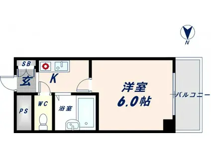 グランデージ新深江(1K/3階)の間取り写真