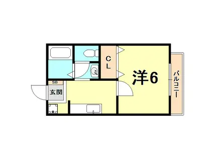 めぞん・おー(1K/1階)の間取り写真