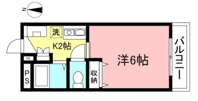MKジェムズマンション(1K/3階)の間取り写真