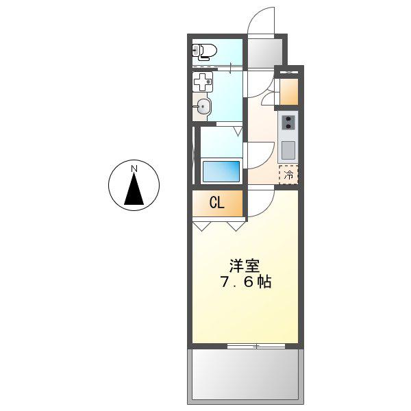 エスレジデンス堀田S-RESIDENCE堀田(1K/5階)の間取り写真