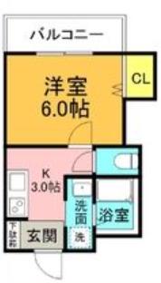 ファーストプラザ(1K/2階)の間取り写真