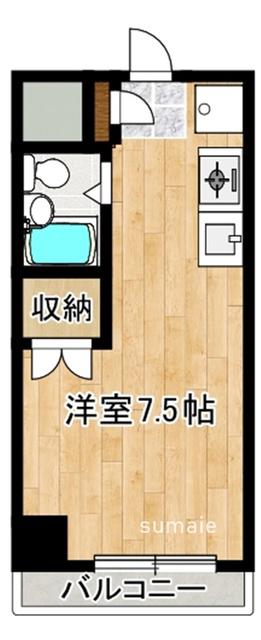 メゾン大洋PARTII(ワンルーム/2階)の間取り写真
