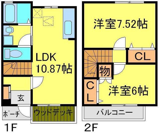 リビエール(2LDK/1階)の間取り写真