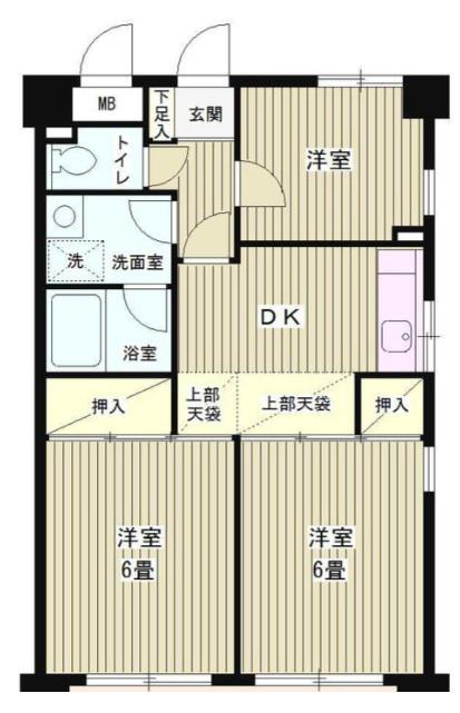 ガーデンハイム上北沢(3DK/2階)の間取り写真
