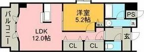名鉄小牧線 小牧駅 徒歩4分 12階建 築25年(1LDK/9階)の間取り写真