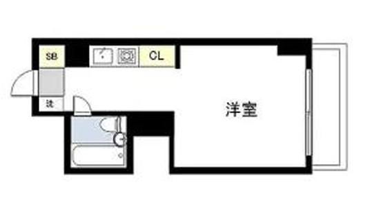 ドリーム赤塚(1K/5階)の間取り写真