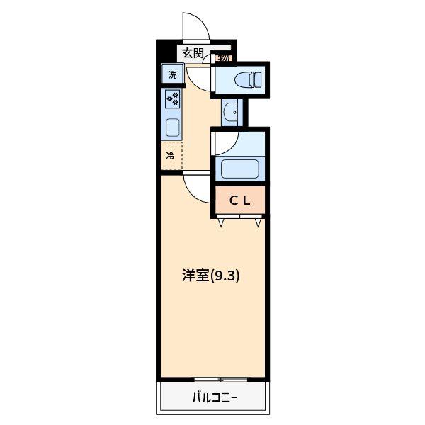 エポックハイム(1K/2階)の間取り写真