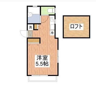 コーポ池田(ワンルーム/2階)の間取り写真