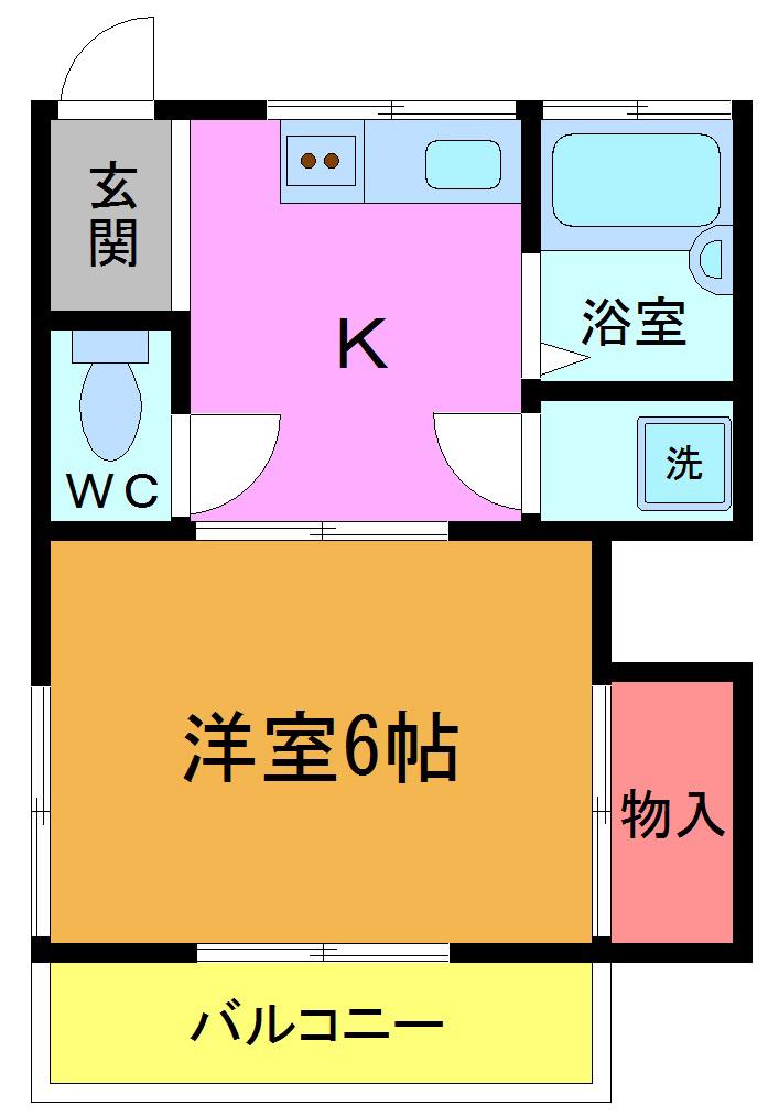 エクセルコート東菅野(1K/1階)の間取り写真