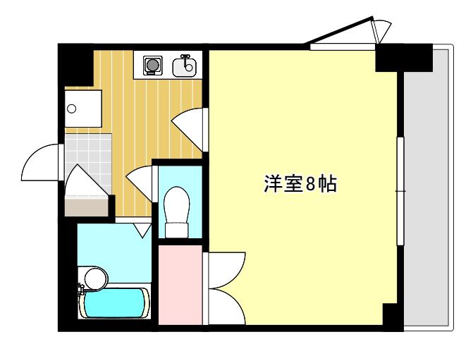 コンフォール(1K/2階)の間取り写真