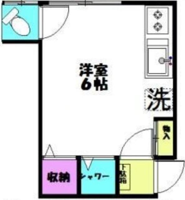 恭和コーポ下末吉(ワンルーム/2階)の間取り写真
