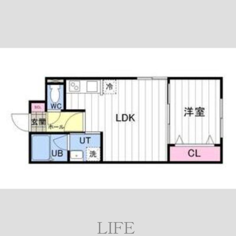 PARK WELL札大前(1LDK/4階)の間取り写真