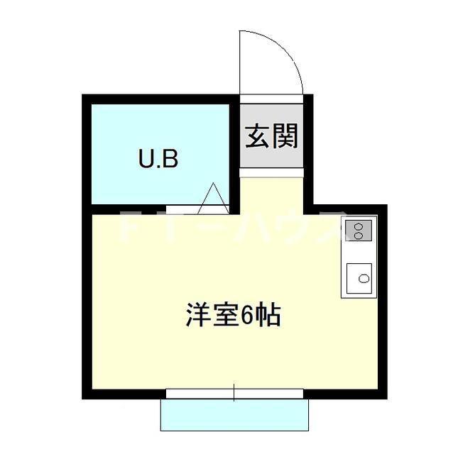 ケントピア中山(ワンルーム/1階)の間取り写真