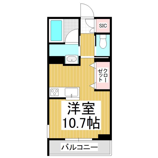 シャーメゾンフェリス(ワンルーム/1階)の間取り写真