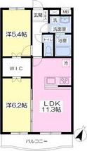 アンソレイユ ルーナ(2LDK/3階)の間取り写真