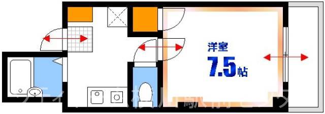 エトワール鯉城(1K/3階)の間取り写真