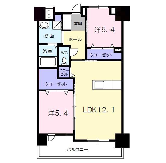 LEGEND157(2LDK/3階)の間取り写真
