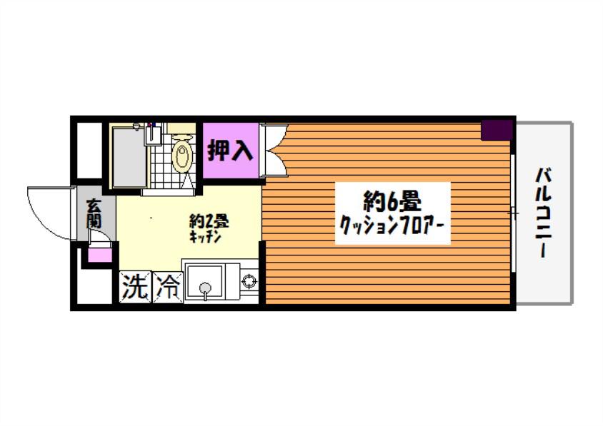 寺島ビル85(1K/2階)の間取り写真