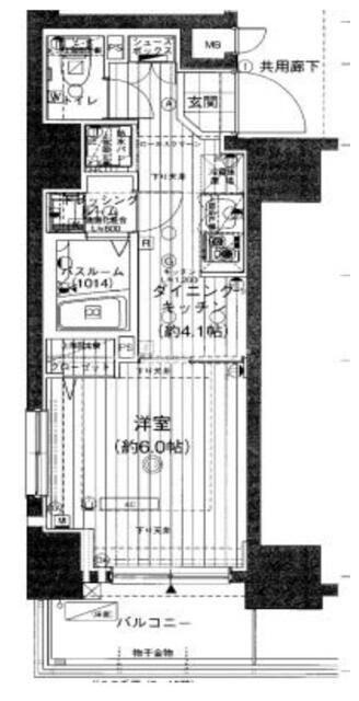 エステムプラザ川崎(1DK/15階)の間取り写真
