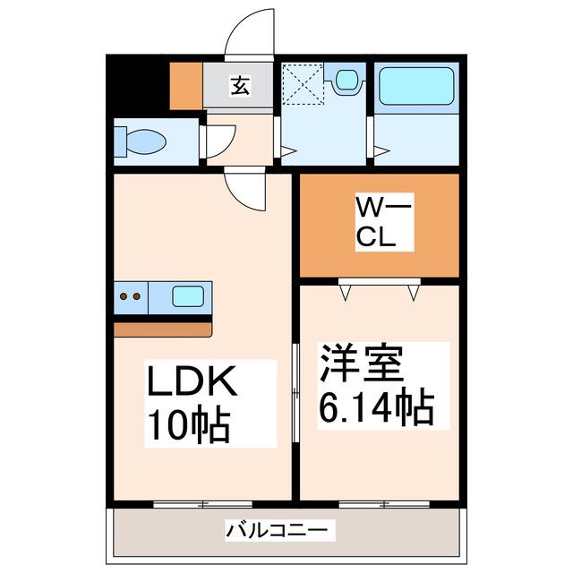メリホジュール保田窪(1LDK/5階)の間取り写真