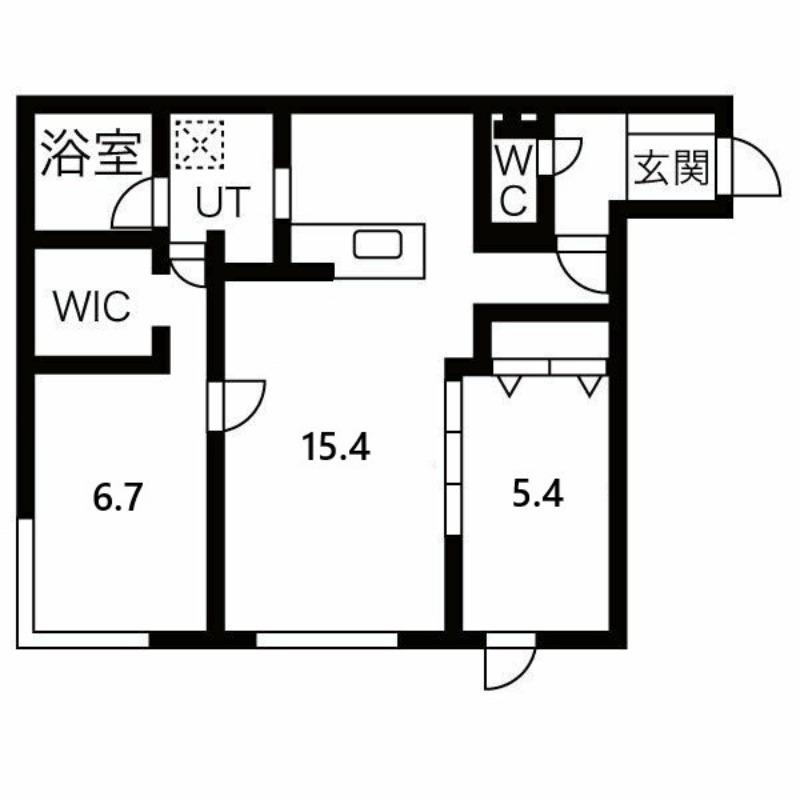 ラフィナート発寒中央(2LDK/3階)の間取り写真