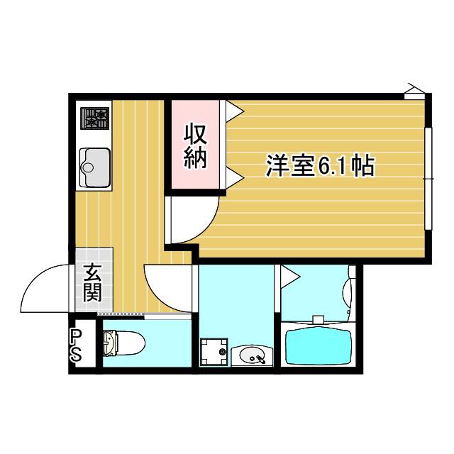 リープラス伊保駅前(1K/1階)の間取り写真