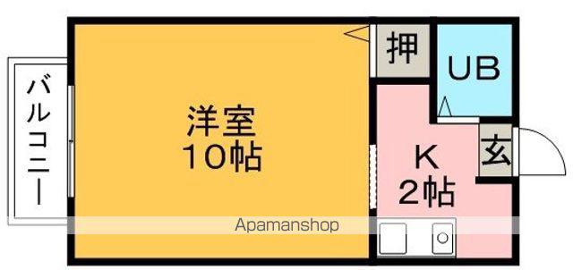 名鉄名古屋本線 知立駅 バス乗車時間:17分 最寄りバス停で下車 徒歩1分 2階建 築37年(1K/1階)の間取り写真