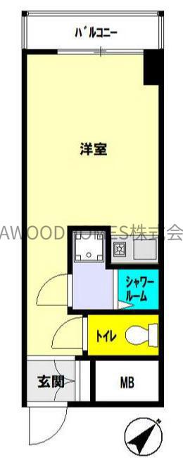 MACコート金沢文庫(ワンルーム/3階)の間取り写真
