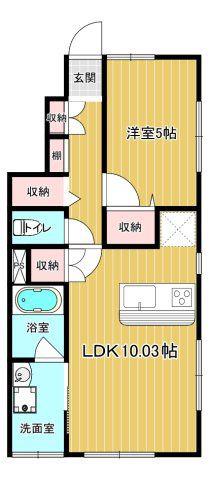 東北新幹線 七戸十和田駅 バス乗車時間:30分 最寄りバス停で下車 徒歩7分 2階建 築5年(1LDK/1階)の間取り写真