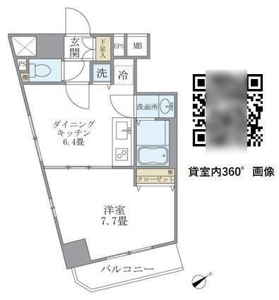 KDXレジデンス元浅草(1DK/10階)の間取り写真