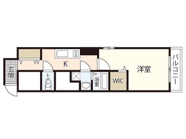 7FLATS(1K/2階)の間取り写真