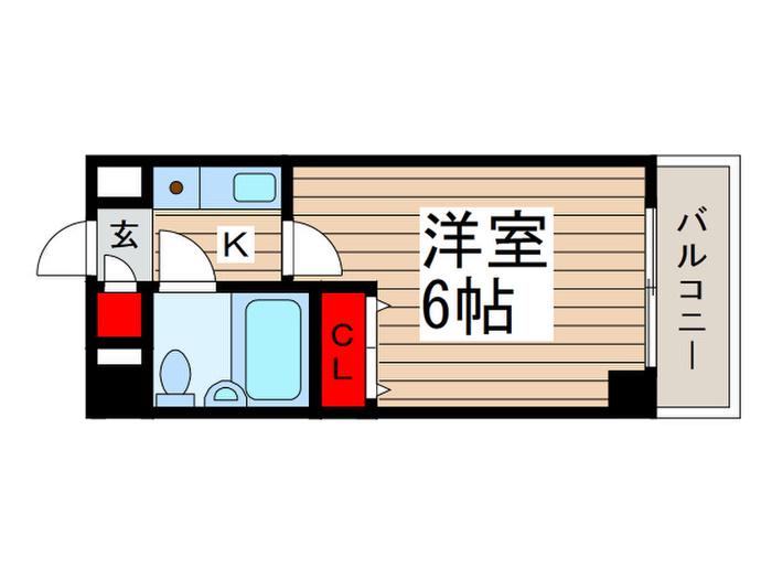 ダイニチ館Fー17(1K/4階)の間取り写真