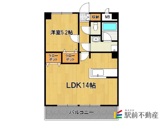 プラージュ花みずき(1LDK/1階)の間取り写真