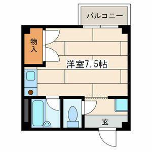 メゾンロイヤルジュ(ワンルーム/2階)の間取り写真