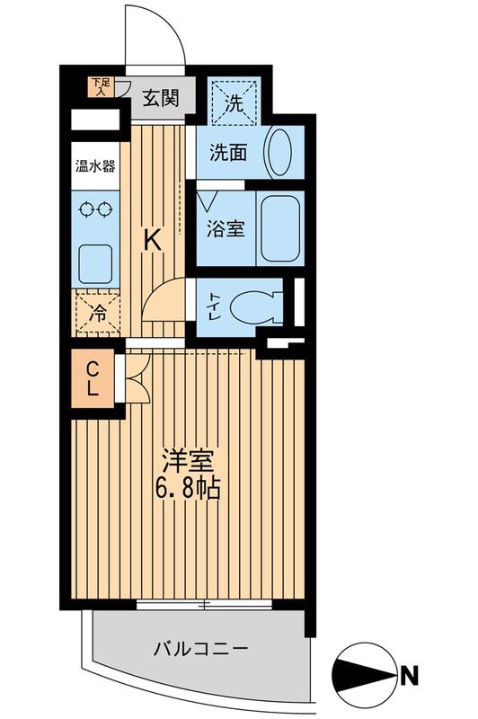 プライムアーバン西大島(1K/6階)の間取り写真