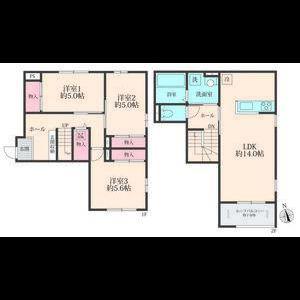 BLOOM COURT(3LDK/1階)の間取り写真
