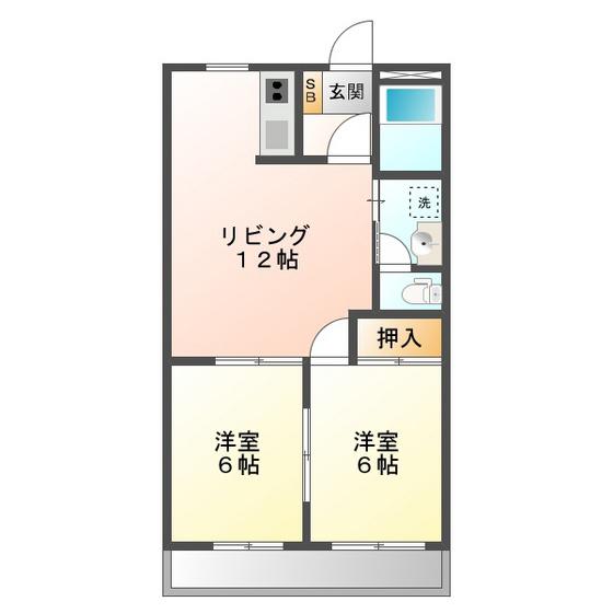 SUNRISE 21(2LDK/1階)の間取り写真