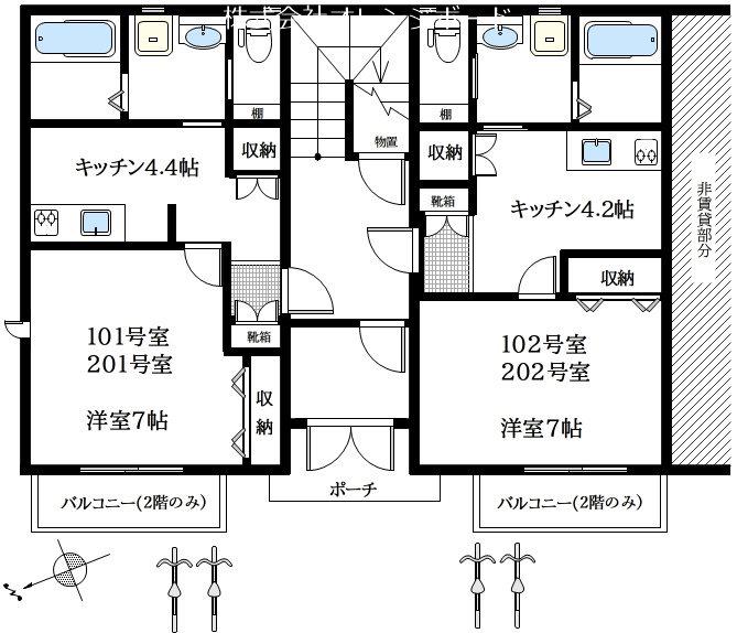 西荻南4丁目(1K/1階)の間取り写真