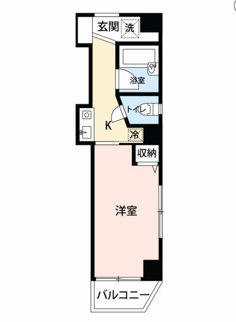 マイナビSTAYミライエ旗の台(1K/7階)の間取り写真