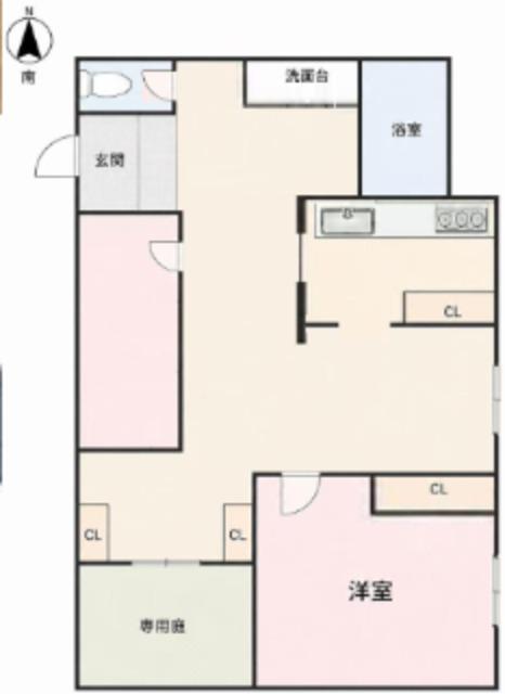 パトリックガーデン(1LDK/1階)の間取り写真