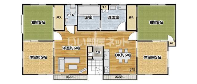 コーポKY(5DK/2階)の間取り写真