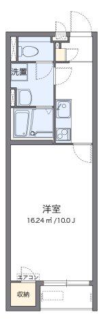 クレイノメイプルハイム(1K/2階)の間取り写真