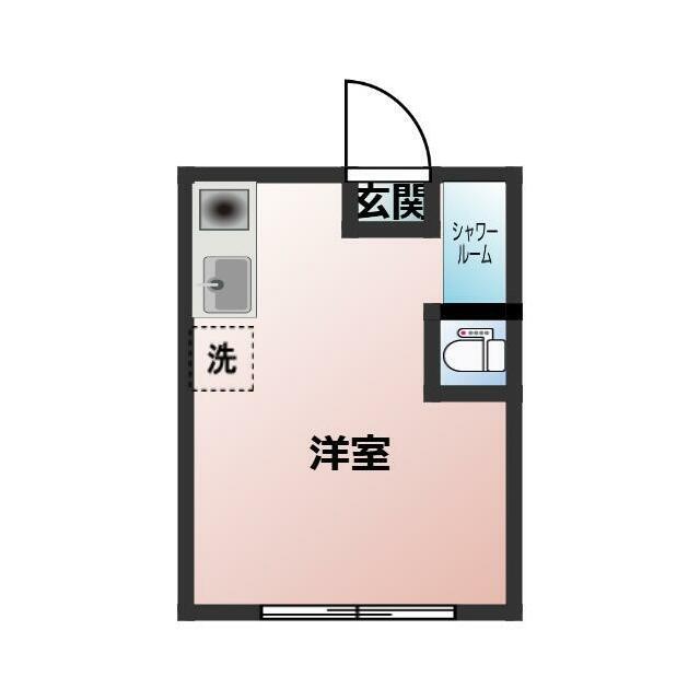 ハイムタケ(ワンルーム/1階)の間取り写真