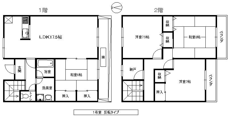 メゾン・ド・エステ(4LDK/1階)の間取り写真