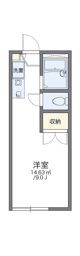 レオパレスグリーングラス(1K/2階)の間取り写真