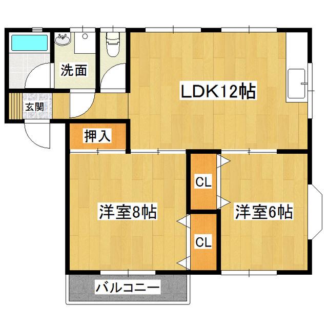 イーリャ・ヴィベンダ(2LDK/1階)の間取り写真