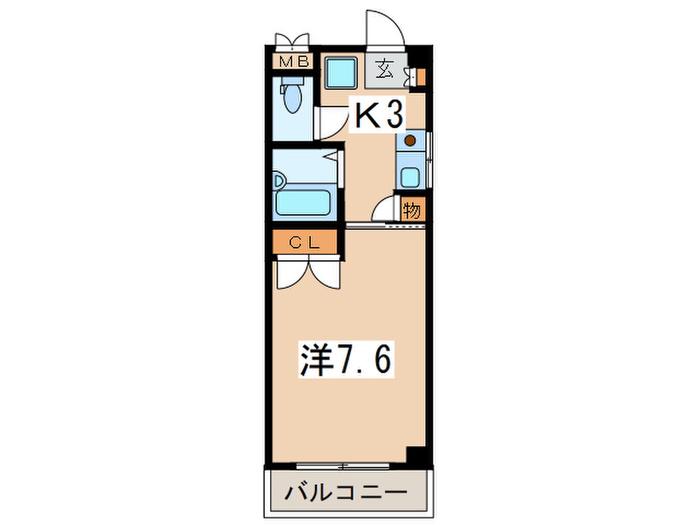 YDビル・ハウス(1K/2階)の間取り写真