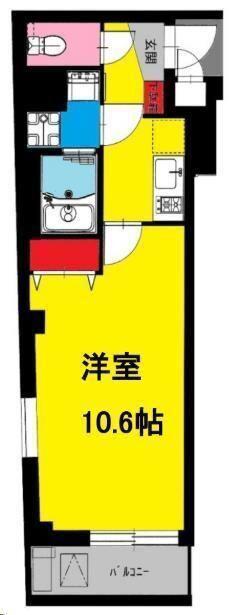 BCASA西日暮里(1K/5階)の間取り写真