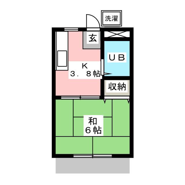 グレースパーク(1K/1階)の間取り写真